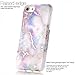 BAISRKE Shiny Rose Gold Marble Design Clear Bumper Matte TPU Soft Rubber Silicone Cover Phone Case Compatible with iPhone 7 (2016) / iPhone 8 (2017) [4.7 inch] - Colorful