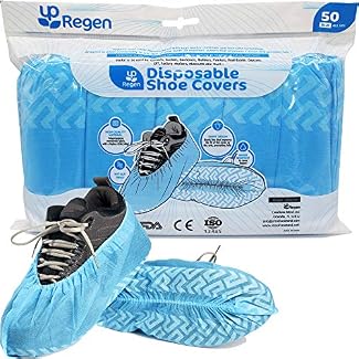 Disposable Shoe & High Quality Boot Covers (100 Pack, Pink, GSM 40g) | Protectors, Booties, Non-Slip, Indoors, Resistant, Durable…