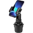 Car Cup Holder Phone Mount, Phone Holder Mount Cradle Universal Adjustable Compatible for Apple iPhone, Samsung Galaxy, Moto,