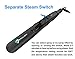 Stalion Steam Hair Straightener Tourmaline Ceramic Flat Iron Professional Performance Styler for all Hair Types (Black 1” Plates)