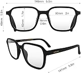 LONDON MOLE Hollywood Blue Light Blocking Glasses - Unisex Square Frames view 6
