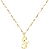SERYNOW Gold Heart Initial Necklaces for Women, Minimalist Initial Heart Necklaces for Her, Dainty Alphabet Letter Pendant Necklaces Gift Jewelry