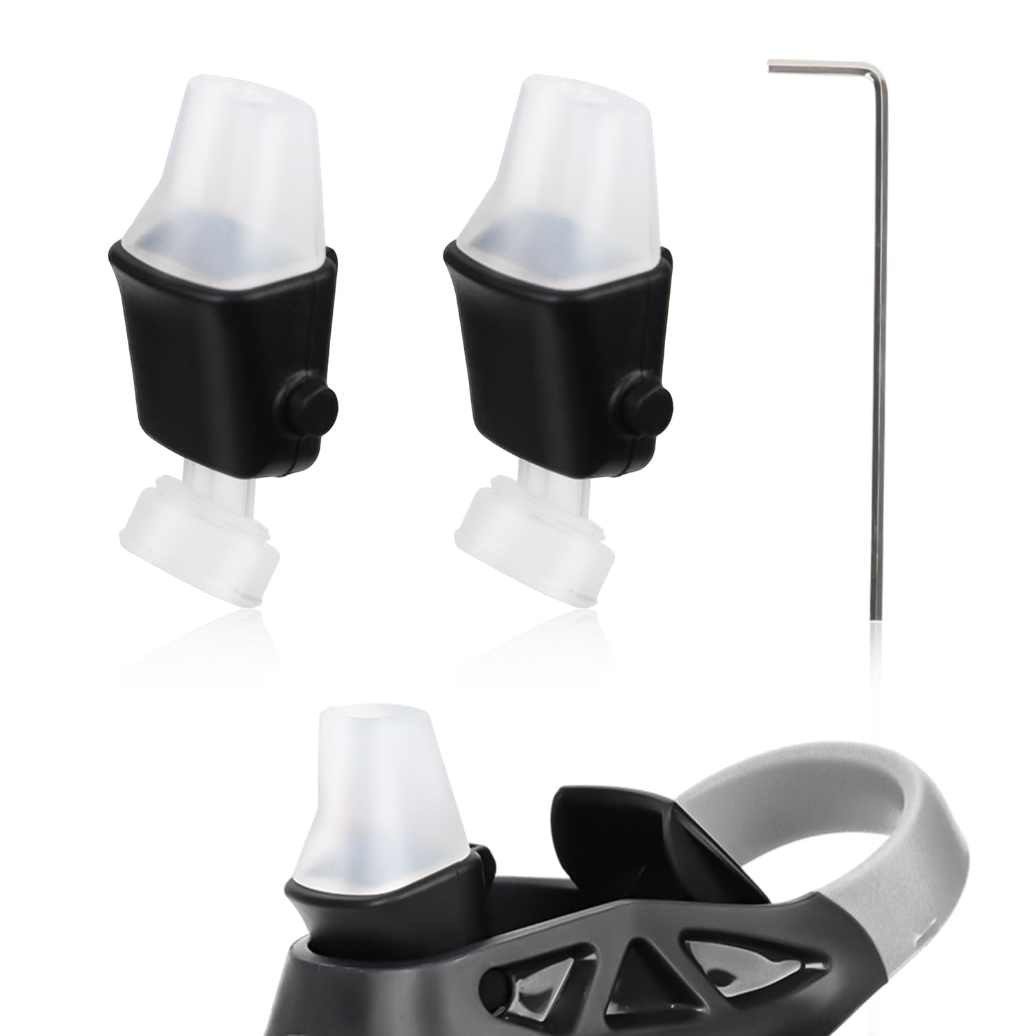 PEUTIER 2pcs Replacement Spout for Contigo, Soft BPA-Free Lids Replacement Parts with Wrench Soft Silicone Mouthpiece Bite Valve Parts Compatible with Aubrey Kids 14oz 20oz Water Bottle