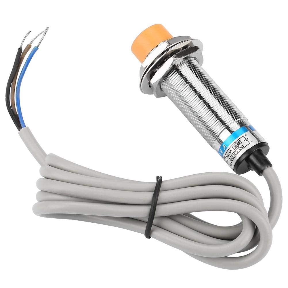 8mm Inductive Proximity Sensor Switch DC NPN 3 Wire Normally Open Detecting Distance Approach Sensor LJ18A3-8-Z/BX Nickel-Plated Brass