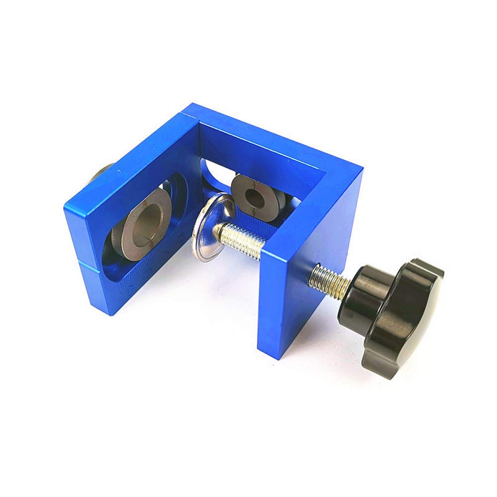 Punch Locator Kit, Guide Tools Drilling Doweling Positioning Set 3‑in‑1 Punch Locator Aluminum Woodworking Drill Blue