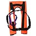 Inflatable Life Vest,CAMTOA Manual Inflatable PFD Life Jacket Outdoor Portable Life Vest Adult for Water safety Boating Survival Aid Sailing Orange