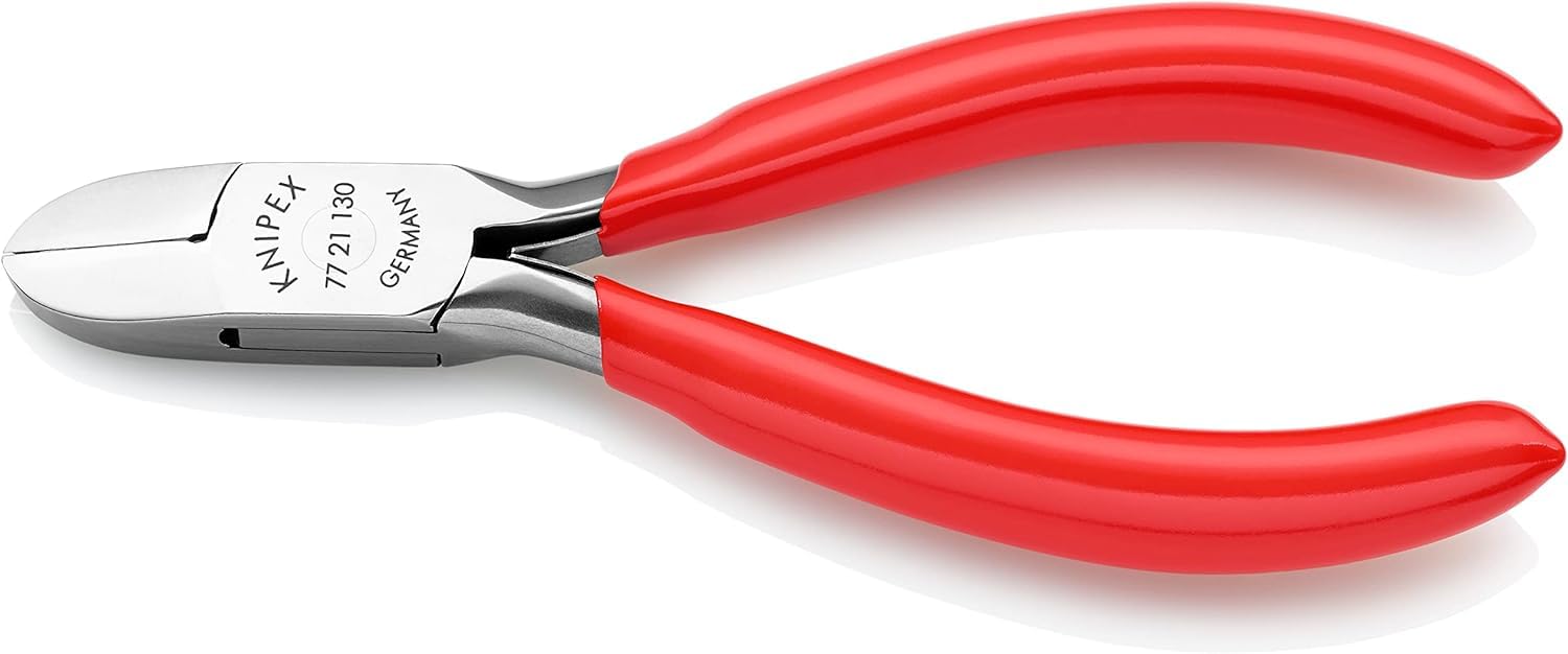 KNIPEX 77 21 130 Electronics Diagonal Cutter Plastic Coated 130 mm