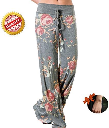 Wide Legged Pants Women Extra Wide Leg Palazzo Yoga Pants American Flag High Waist Pants