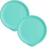 Replacement Lids for Pyrex 7402-PC 6/7 Cup Silicone Storage Cover Airtight | 2 Pack Lids for Anchor Hocking Glass Bowl Turquoise Food Grade Silicone Durable Leakproof, Dishwasher Microwave Safe