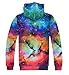 Uhomedecor Men's Emoji Joggers Sweatpants/Hoodie Galaxy Blue Sportswear Gym Sport