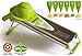 V Blade Stainless Steel Mandoline Slicer - Fruit and Food Slicer, Vegetable Cutter, Cheese Grater - Vegetable Julienne Slicer with Surgical Grade Stainless Steel Blades - Includes 6 Different Inserts