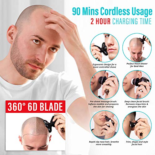 AidallsWellup Men’s 5in1 Electric Head Shavers for Bald Men