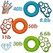 Diamond Finger Stretcher & Hand Grip Strengthener (Pack of 6) - Strengthens Fingers, Wrists and Forearms - Best for Climbing, Golf & Tennis Grip Power, Hand Therapy and Restore Strength