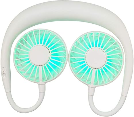 Amazon Co Jp Iusun ネックハンギングファン ポータブル Usb 充電式 レイジースタイル デュアル冷却ミニファン 360度回転 速度調節可能 換気 ハンズフリー カメラ