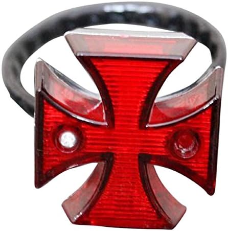 DLLL Universal DV 12V Motorcycle Led Cross Red Brake Stop Rear Tail Lamp Light For Harley Chopper Bobber Racer Cruiser Street Standard Dirt Bike Harley