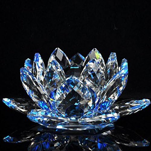 UPXIANG Lotus Crystal Glass Figure Paperweight Ornament Display Stands Decor Collection (A1)