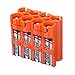 Storacell AAA8pkORG by Powerpax AAA Battery Caddy, Orange, Holds 8 Batteries