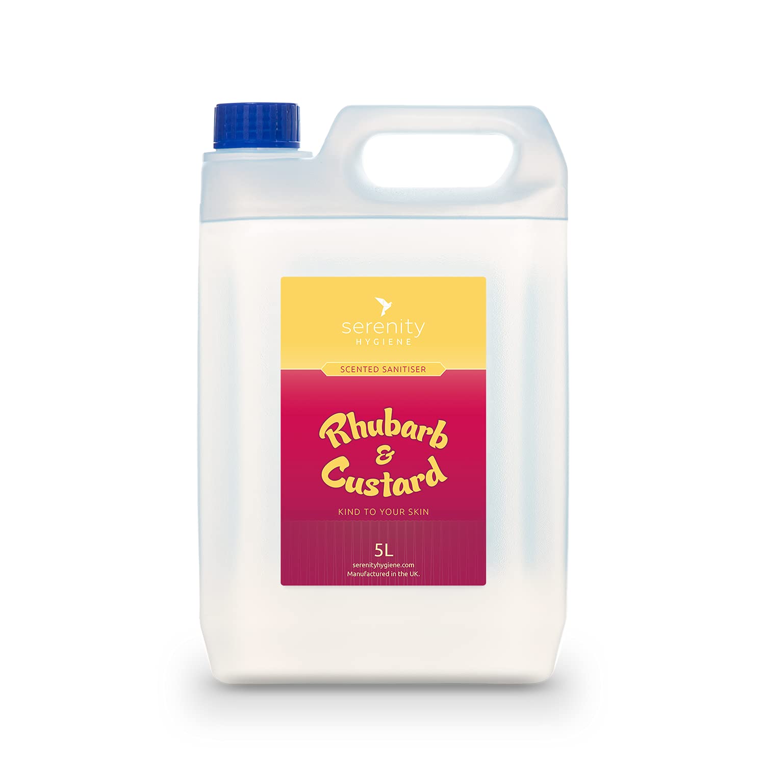 Hand Cleansing Sanitiser Foam, No Alcohol Foaming Hand Sanitizer Dispenser - Rhubarb & Custard - 5 Litre Refill