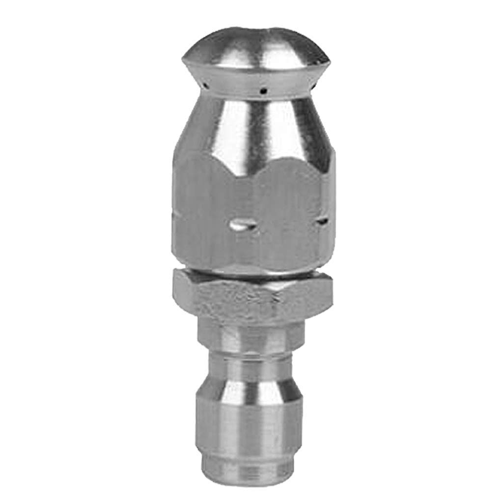 Rotating Pipe Cleaning Nozzle for Pressure Washer Pipe Cleaning Nozzle 1/4 Inch High Pressure Wear-Resistant (1/4 Inch 1 Vome 6 Rear)