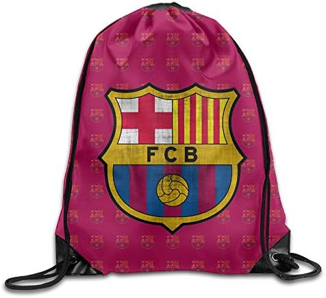Invincible FC Barcelona Logo White Drawstring Backpack Bag