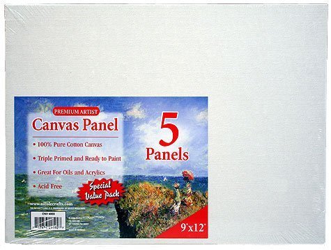 Pre-primed Canvas Panels ~9x12