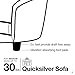 Enchanted Home Pet Quicksilver Pet Sofa Bed, 34 by 3 by 15.5-Inch, Silverthumb 4