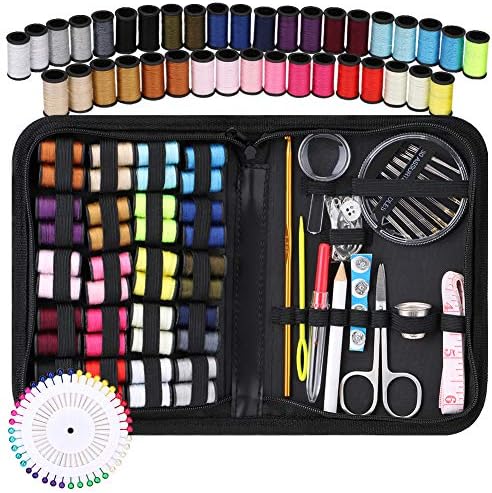 Coquimbo Sewing Kit for Traveler, Adults, Beginner, Emergency, DIY Sewing Supplies Organizer Filled with Scissors, Thimble, Thread, Sewing Needles, Tape Measure etc