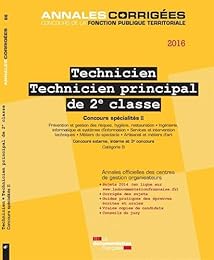 Technicien, technicien principal de 2e classe 2016