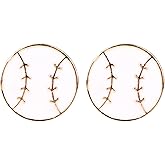 Baseball Earrings for Women, Alloy Stylish Softball Earrings Studs Sport Theme Jewelry Gift for Sport Lover & Fans