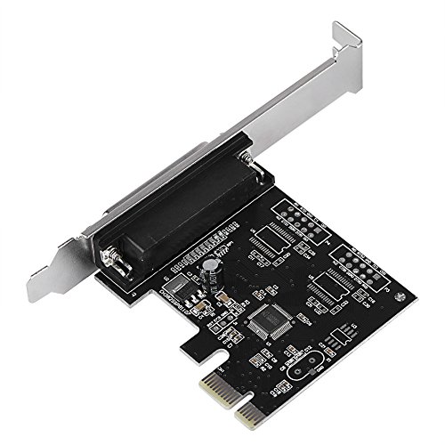 Richer-R PCI-E Parallel Adapter, PCI-E PCI-Express to 1 Port DB25 LPT Parallel Printer Converter Adapter 12CM High Profile for Windows 8/7 / Vista/XP / 2000 / Server 2003-2008 32/64-bit, Linux & M