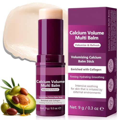 Calcium Multi Balm Stick,Calcium Volume Multi Balm - Collagen Moisturizing Stick for Face, Eyes and Neck, Moisturizing and Refreshing for All Skin Types