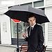 mysuntown Windproof Auto Open Close Travel Umbrella Fiberglass Reinforced 8-Rib Umbrella?Black