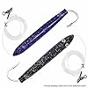 Fish-WOW-6-Fishing-Cedar-Plugs-Rigged-Tuna-Mahi-Trolling-Wood-Lure-Black-Purple