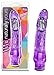 Blush Mambo Vibe - 9 Inch Soft Realistic Vibrating Dildo - Tunable Vibrations Located At The Tip For Deep Stimulation - Flexishaft So It's Not Floppy - Waterproof Vibrator For Women Men - Clear Purple