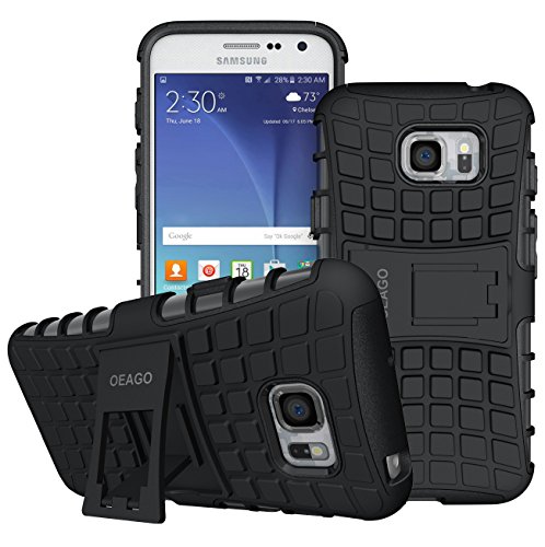 Galaxy S7 Active Case, OEAGO Samsung Galaxy S7 Active Case [Shockproof] [Impact Protection] Tough Rugged Dual Layer Protective Case with Kickstand for Samsung Galaxy S7 Active (Not for S7) - Black