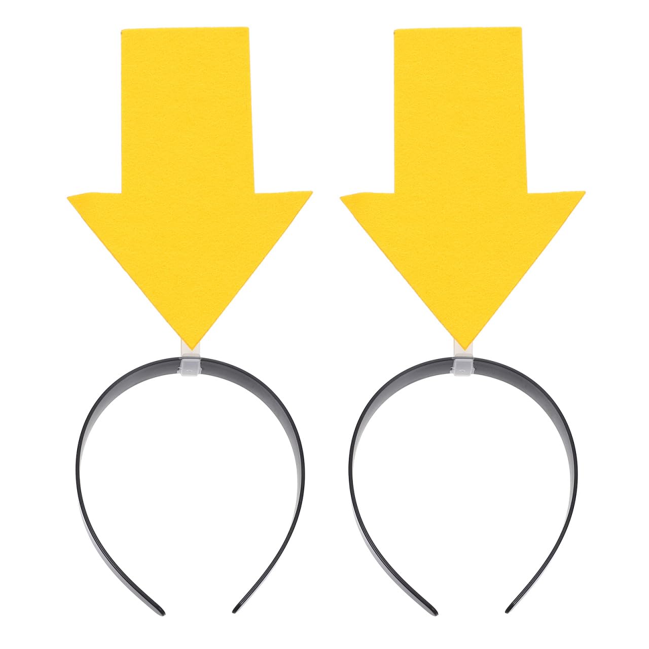 FOMIYES Arrow Headband 2pcs Funny Arrow Hair Band Elastic Hair Hoop with Arrowhead Creative Head Boppers Headdress Women Girls Halloween Hair Accessories Yellow