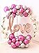 Captank Purple Metallic Balloons Rose Red Balloons Arch Garland Kit 60 pcs Chrome Silver Metallic Latex Light Purple Balloons Pink Balloon kit:16ft Balloon Strip Tape 100 Balloon Dot Glue …