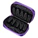 Hipiwe Essential Oils Travel Bag Perfect Carrying Case Storage Bag Organizer for Oil Bottles - Holds 10 Bottles of 5ml, 10ml, 15ml (Purple)