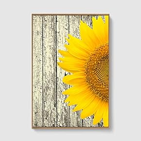 Framed Canvas Home Artwork Decoration Vintage Wood Canvas Wall Art for Living Room, Bedroom - 16x24 inches