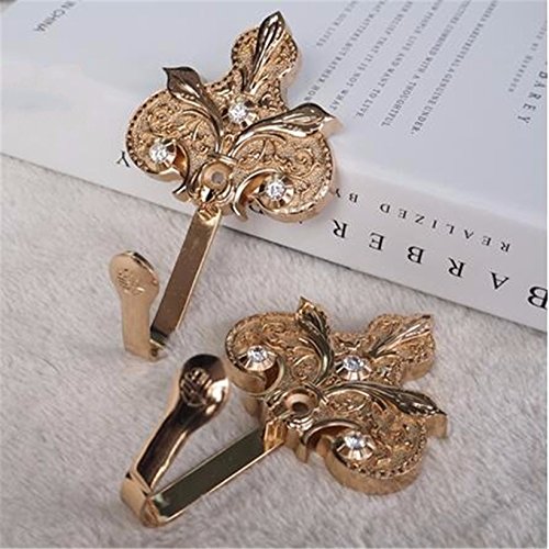 Amazon Com 2 Pieces Lot Luxury Alloy Curtain Tie Back Wall Hooks