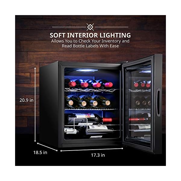Ivation 12 Bottle Compressor Wine Cooler Refrigerator w/Lock Large