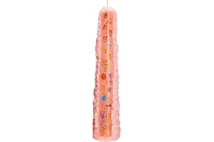 Biedermann & Sons Baby Shower Birthday 1 to 21 Pillar Candle, Pink, 15-Inches Tall