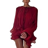 Wuitrie Elegant Women's 2 Piece Skirt Sets Long Sleeves Crew Neck Dress Top and Mini Bodycon Shorts Sexy Summer Party Sets