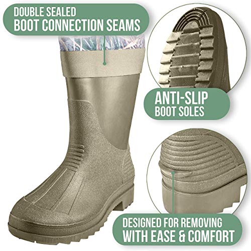 Foxelli Neoprene Chest Waders Camo Fishing Waders for Men with Boots