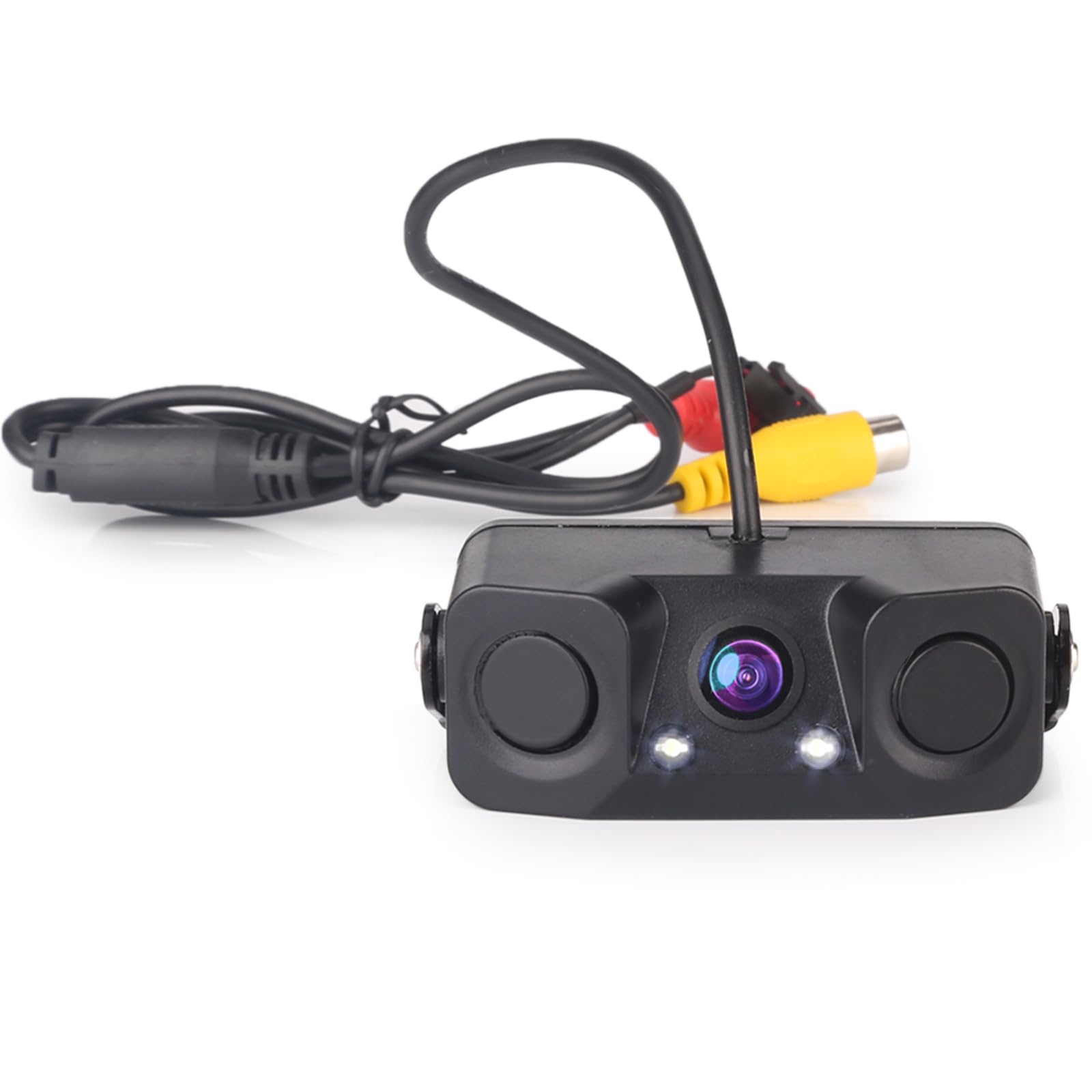 ERISIN 150° AHD Rear View Camera with Auto Parking Sensor Reversing Radar for Car Stereo