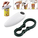 Smooth Edge Electric Can Opener One Touch Automatic Hand Operated White