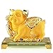 BOYULL Chinese Zodiac Pig Golden Resin Collectible Figurines Table Decor Statue
