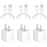 iPhone Charger Fast Charging [Apple MFi Certified] 3 Pack USB A Charger Block with 6ft USB A to Lightning Cable Compatible wi