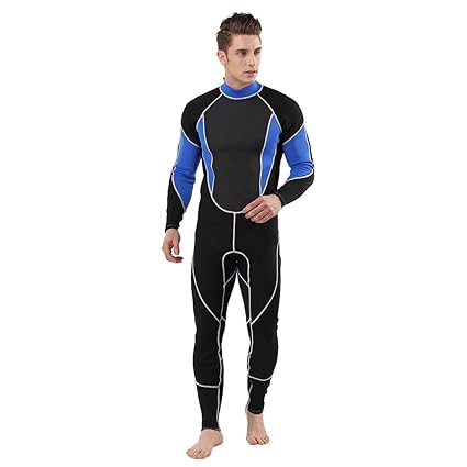LOPILY Herren 3MM Ganzkörperanzug Wetsuit Neoprenanzug Schwimmen Surfen Tauchen Sport Badeanzug Schnorchelanzug Surfbekleidun