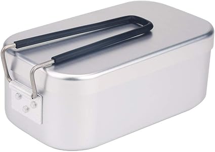Amazon Com Milicamp Aluminum Survival Kit Box Canteen Mess Kit Lunch Box Portable Cooking Picnic Outdoor Camping Sports Outdoors